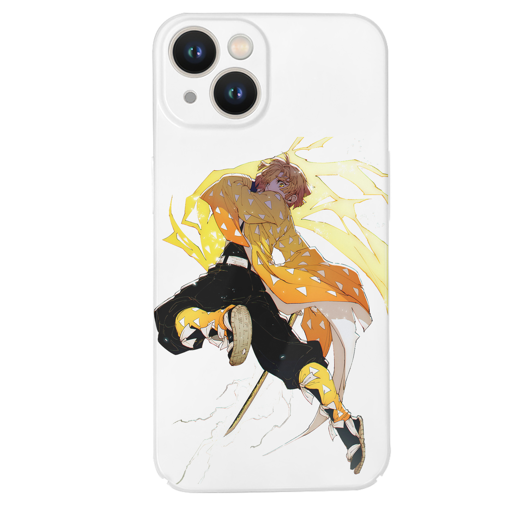 （画像用） 鬼滅の刃（きめつのやいば）我妻 善逸／あがつま ぜんいつ Agatsuma Zenitsu 【iPhone 14シリーズ対応】ハードケース